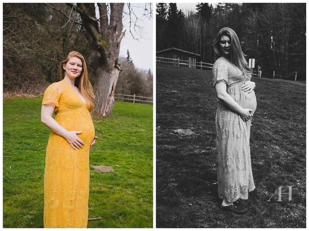 February Momma and Baby Portraits in the Grass | Photographed by the Best Tacoma, Washington Maternity Photographer Amanda Howse Photography