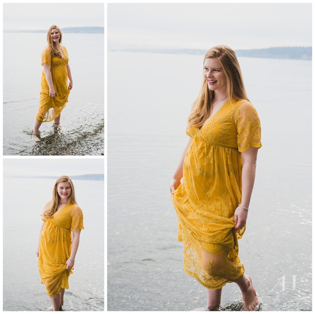 Gig Harbor Water Portraits with Momma-to-Be | Photographed by the Best Tacoma, Washington Maternity Photographer Amanda Howse Photography