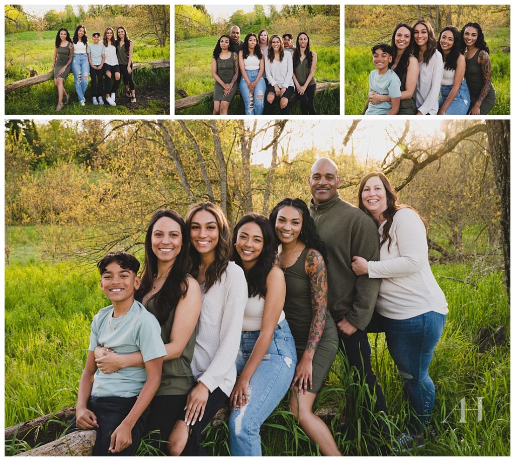 Outdoor Family Photos Surrounded by Trees | PNW Family Portraits, Tacoma, Washington | Photographed by the Best Tacoma, Washington Family Photographer Amanda Howse Photography