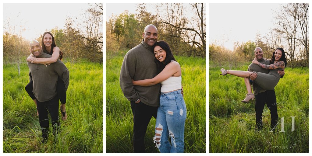 Fun Family Poses with Dad and Daughters | Photographed by the Best Tacoma, Washington Family Photographer Amanda Howse Photography