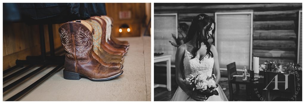 Cowgirl Boots at Rustic Barn Wedding | Photographed by the Best Tacoma Wedding Photographer Amanda Howse Photography