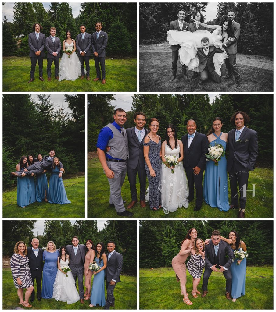 Fun Wedding Photo Collage with Guests | Photographed by the Best Tacoma Wedding Photographer Amanda Howse Photography