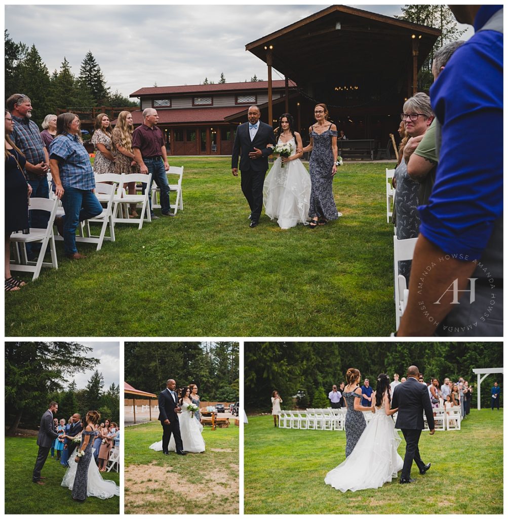 Walking Down the Aisle Portraits at Trinity Tree Farm | Photographed by the Best Tacoma Wedding Photographer Amanda Howse Photography