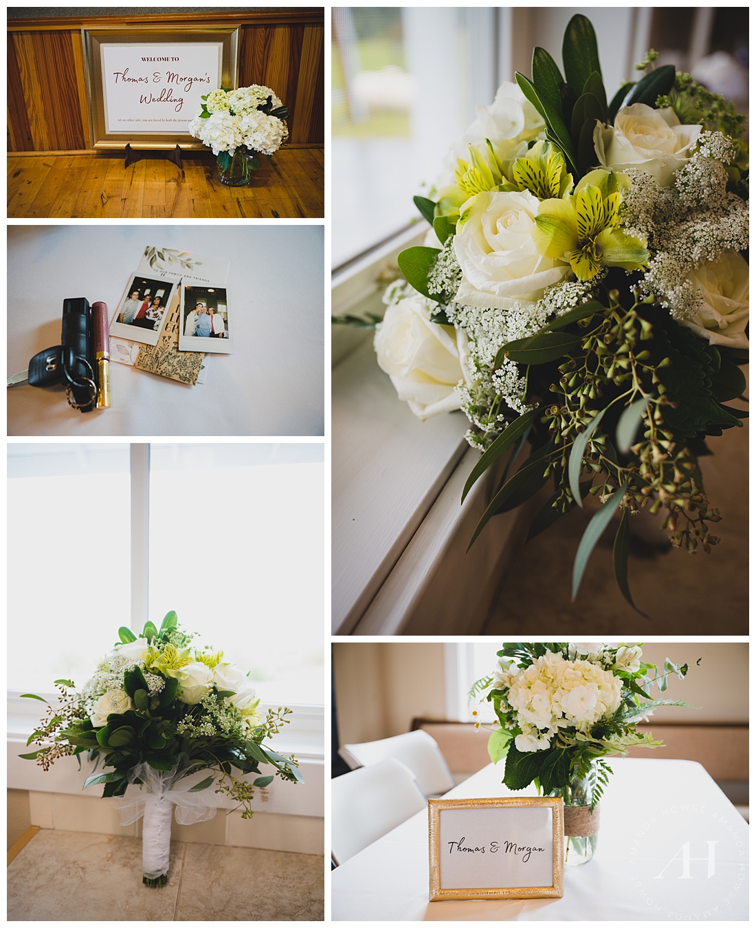 Wedding Photography of Centerpieces and Floral Arrangements | Photographed by the Best Tacoma Wedding Photographer Amanda Howse Photography
