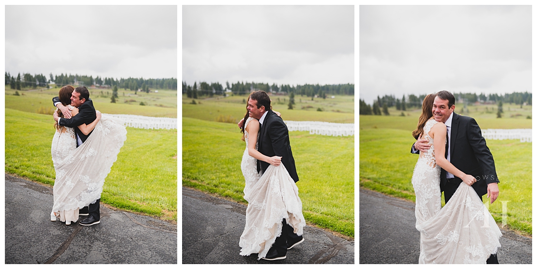 Precious Wedding Moments with Bride and Father | Photographed by the Best Tacoma Wedding Photographer Amanda Howse Photography