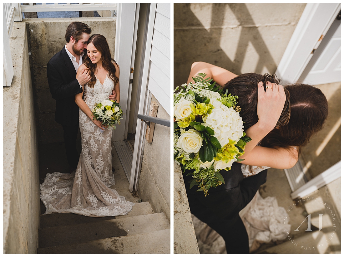 Intimate Wedding Poses for Bride and Groom | Photographed by the Best Tacoma Wedding Photographer Amanda Howse Photography