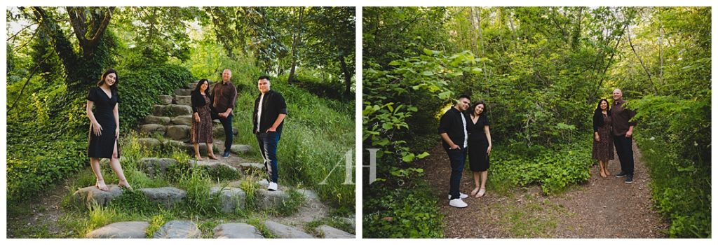 Outdoor Family Portrait Session in Lush Green Forest | Photographed by the Best Tacoma, Washington Family Photographer Amanda Howse Photography