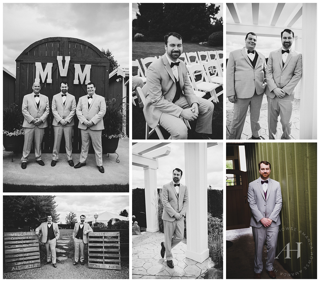 Pre-Wedding Groomsmen Portraits | Photographed by the Best Tacoma Wedding Photographer Amanda Howse Photography