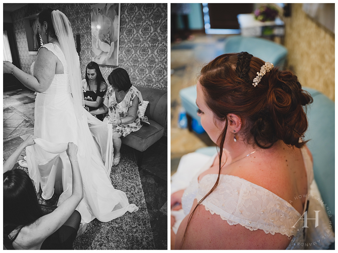 Bridal Dressing Room Portraits | Photographed by the Best Tacoma Wedding Photographer Amanda Howse Photography