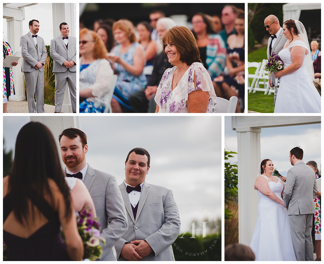 Wedding Ceremony Portraits at Outdoor Venue | Photographed by the Best Tacoma Wedding Photographer Amanda Howse Photography