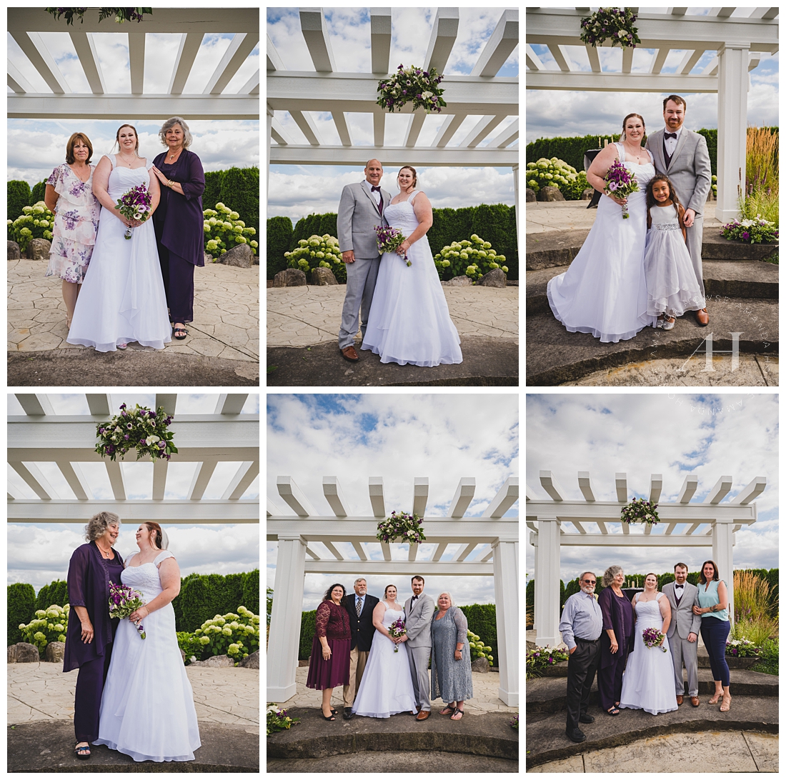 Wedding Reception Portraits with Wedding Party | Photographed by the Best Tacoma Wedding Photographer Amanda Howse Photography