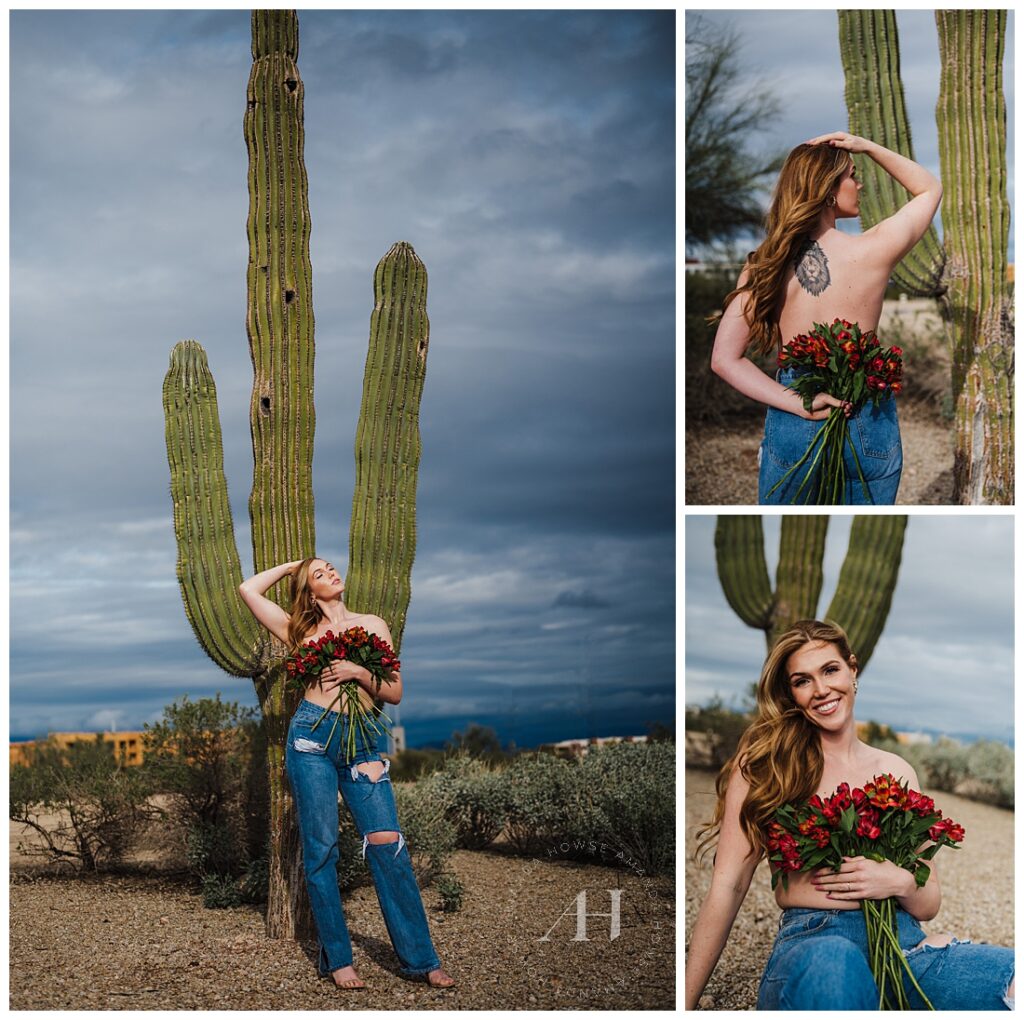 Empowerment Portraits in Arizona | #FlowerWear Desert Blooms | Photographed by the Best Tacoma, Washington Senior Photographer, Amanda Howse Photography