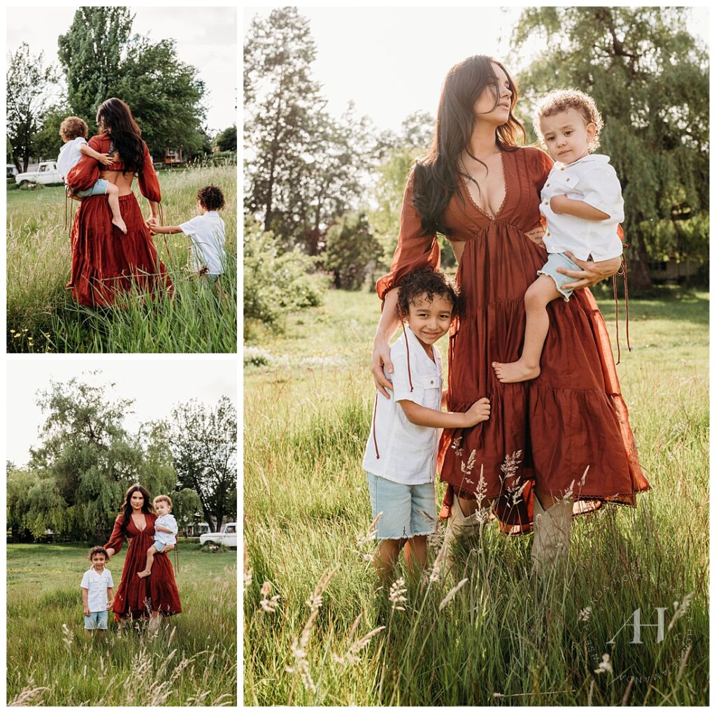 Rustic PNW Summertime Photos in Wild Field | Photographed by the Best Tacoma, Washington Family Photographer Amanda Howse Photography