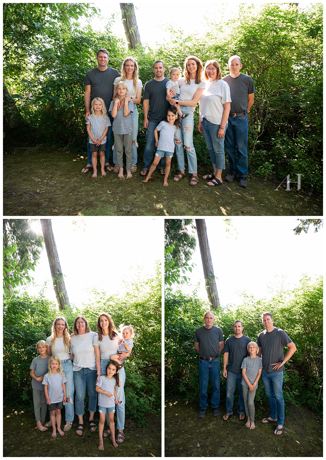 Group Portraits with Multi-Family Layout | PNW Family Photos | Photographed by the Best Tacoma, Washington Family Photographer Amanda Howse Photography