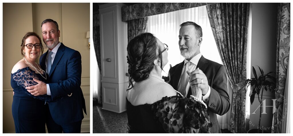 Bride and Groom Portraits in Seattle Hotel | Photographed by the Best Tacoma Wedding Photographer Amanda Howse Photography