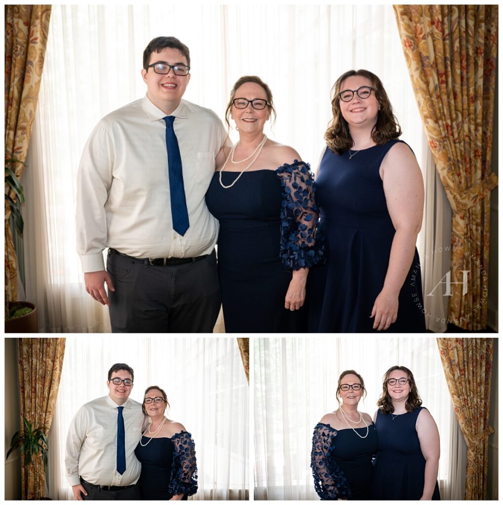 Wedding Portraits with Family in Historic Hotel Suite | Photographed by the Best Tacoma Wedding Photographer Amanda Howse Photography