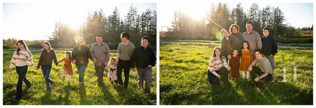 Sunny Fall Portrait Session with Extended Family | AHP Family Session
